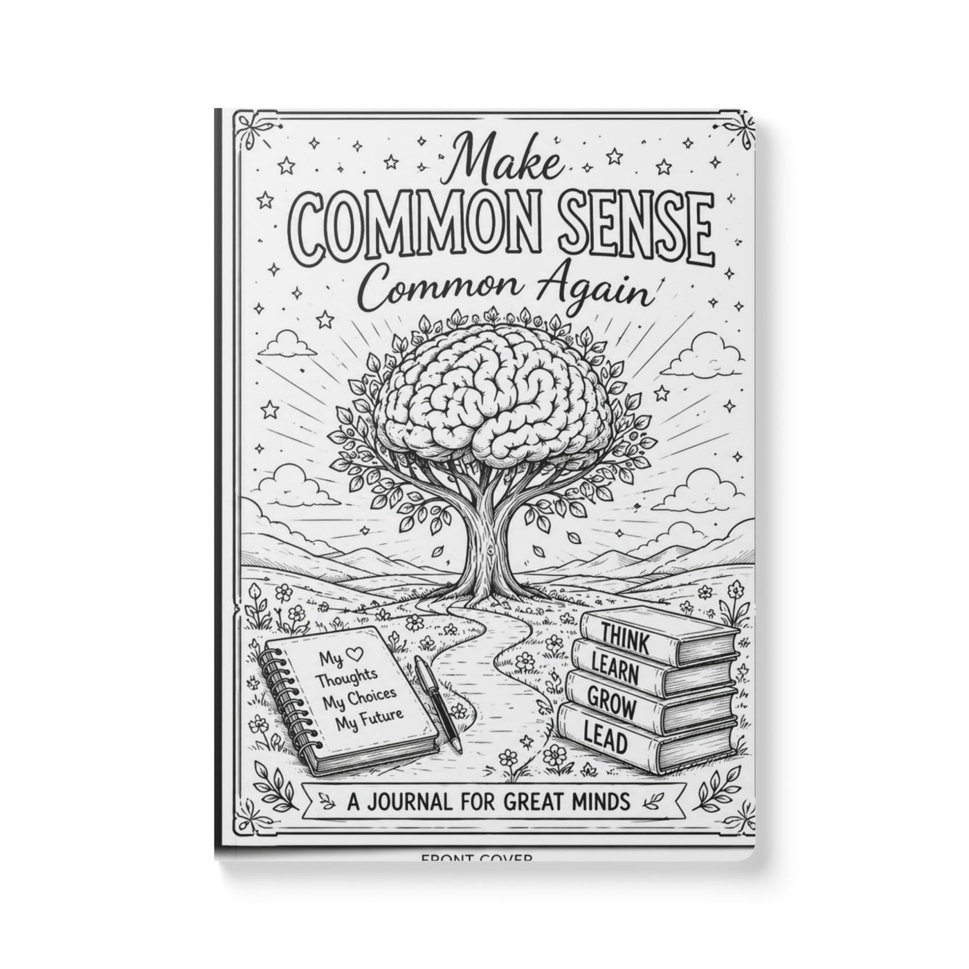 Journal — "Make Common Sense Common Again" Guided Softcover Notebook